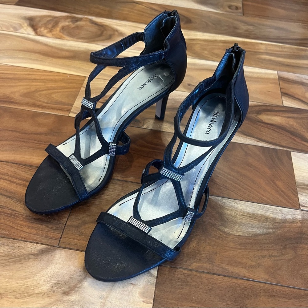 Style & Co. Crystal strappy sandals